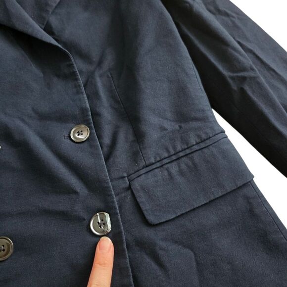 Rebecca Taylor Midnight Navy Double-Breasted Blazer 4 - Picture 4 of 7